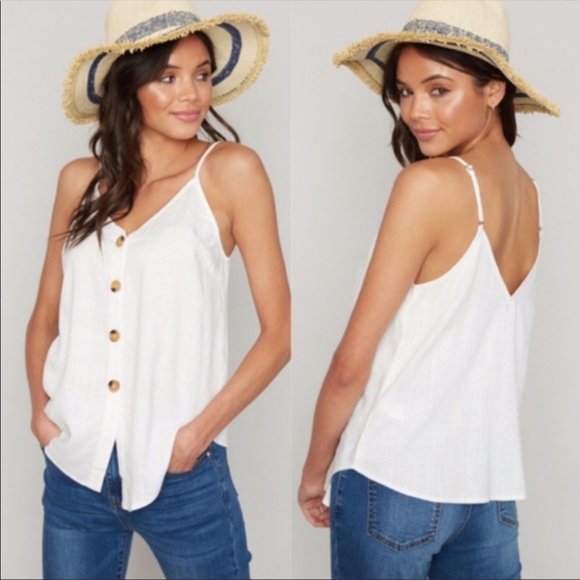 Hayden Tops - HAYDEN BUTTON DOWN CAMI TOP - NWOT!
